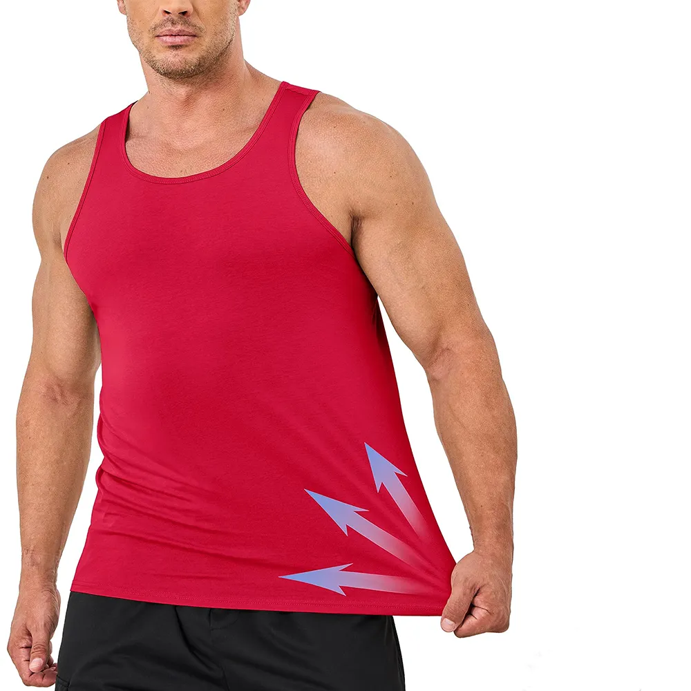 Neues Design individuelles Logo Herren Tanktops Training ärmellos Muskelshirt 100 % Baumwolle Tanktop für Fitnessstudio Sport Großhandel