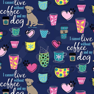 KATBROS INDUSTRY Women 100% Cotton Coffee Dog Print <b>Scrub</b> <b>Tops</b> V-Neck Short Sleeve Medical Uniforms - Product Image 6