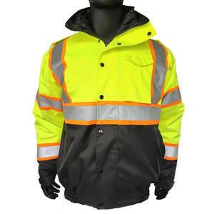 เสื้อแจ็คเก็ตนิรภัยสะท้อนแสงแบบ Hi-Vis สำหรับงานก่อสร้าง ฤดูหนาว พร้อมบริการสกรีนโลโก้ตามสั่ง - Product Image 6