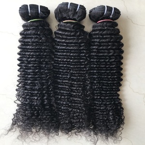 Top qualité supérieure 100% exportation 18 ''fermeture de cheveux Remy bouclés profonds cuticule de cheveux humains vierges crus alignés grossiste indien direct - Product Image 3