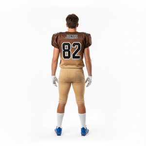 Uniforme de football américain sur mesure 100% polyester respirant, taille plus, maillot et pantalon avec logo frontal, manches courtes - Product Image 2
