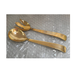 Latón Cocina Cena Tenedor Ensalada Cuchara Mango largo Acero utensilios de cocina más exigentes disponibles Hecho EN LA India - Product Image 6