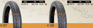 Pneu de scooter/moto KUMA 80/90-17, modèle K138, motif K138, neuf, fabriqué au Vietnam, garantie 12 mois, vente chaude - Product Image 3