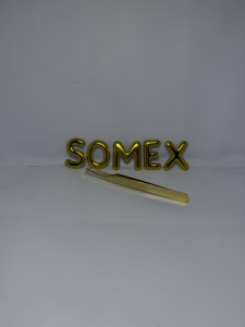 Pinzas para extensiones de pestañas-Suministro de pestañas de acero japonés (oro) - Product Image 2