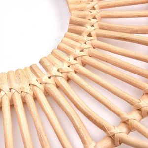 Décoration murale en rotin au design élégant, style vintage, haute qualité, prix abordable, tressage artisanal vietnamien, vente en gros, naturel - Product Image 4