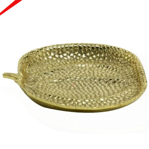 Meilleures ventes Plateau fini doré au design martelé - Product Image 5