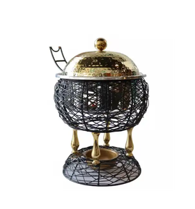 Vajilla de cazuela más vendida, olla caliente decorativa de Color dorado con soporte, vajilla y utensilios de cocina - Product Image 5