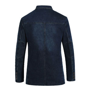 Veste en jean pour homme à longue durée de vie, avec un intérieur en tissu lisse, une coque extérieure durable, un aspect décontracté moderne, devant - Product Image 6