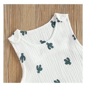 Vente en gros Prix OEM Service Impression Couleur Bébé Filles Barboteuse 100% Coton Été Impulsion Taille Meilleure Vente Bangladesh Prix Usine - Product Image 5