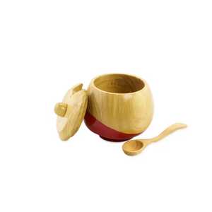Sucrier en bois unique/pot et pièce de haute qualité brillant poli fait à la main alimentaire sûr bois brun sucrier - Product Image 3