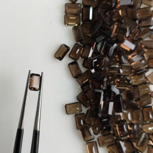 Piedra Preciosa Natural Ahumada de Primera Calidad, Corte Octogonal de 6x4 mm, Calidad Maravillosa para la Elaboración de Collares, Accesorio de Joyería - Product Image 1