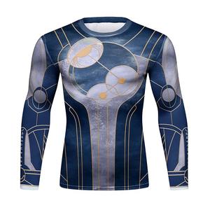 Alta calidad elástico hombres Muay Thai MMA BJJ Jiu Jitsu compresión entrenamiento Fitness Rash Guard Kickboxing ropa tela - Product Image 4