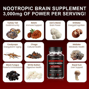귀 맞춤형 유기농 버섯 구미 성인용 Nootropic 두뇌 보충 및 메모리 부스터 2 일 2 년 유통 기한 - Product Image 2
