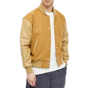 OEM Customized Logo Embroidery Canvas Waterproof Breathable Wool Sleeve Regular <b>Varsity</b> <b>Jacket</b> Men Winter 2026 - Product Image 3