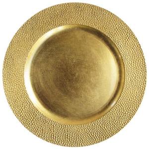 Assiette ronde de chargeur de nourriture de 13 pouces Décoration de mariage de luxe Vaisselle de table Dished & Plates Goldern Dish Charger Plate - Product Image 1