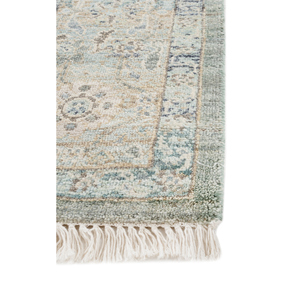 Erbe Blue Hand Knotted Wool Rugs Medallion Pattern 3D Rugs for Home Living Room Hallway Entryway-<b>Model</b> Ea-1527 - Product Image 4
