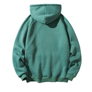 เสื้อฮู้ดคอเต่ามีฮู้ดสไตล์ฮิปฮอปชายทรงปกติแขนแร็กแลนสีพื้น3D มีกระเป๋าปักลายเทคโนโลยีขนแกะฤดูหนาว - Product Image 4