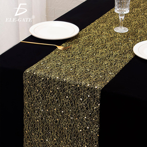 ผ้าปูโต๊ะลายแจ็คการ์ดหรูหราแบบม้วน ยาว 10 เมตร พร้อมลายดาวและลายเส้นทอปักลายโครเชต์ สำหรับตกแต่งบ้าน - Product Image 3