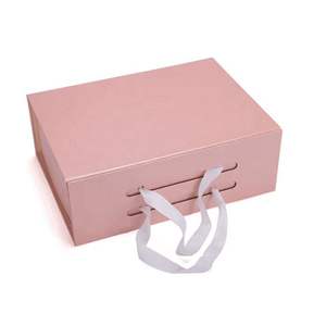 Caja de regalo de papel rígido imán grande de lujo personalizado con cinta de tapa magnética - Product Image 1