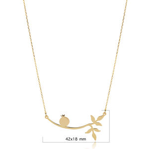 สร้อยคอเงินแท้ 925 ดีไซน์กิ่งทับทิมเรียบง่าย สไตล์ทันสมัย สำหรับงานหมั้นและงานแต่งงาน งานฝีมือประณีต เครื่องประดับสำหรับผู้หญิง - Product Image 3