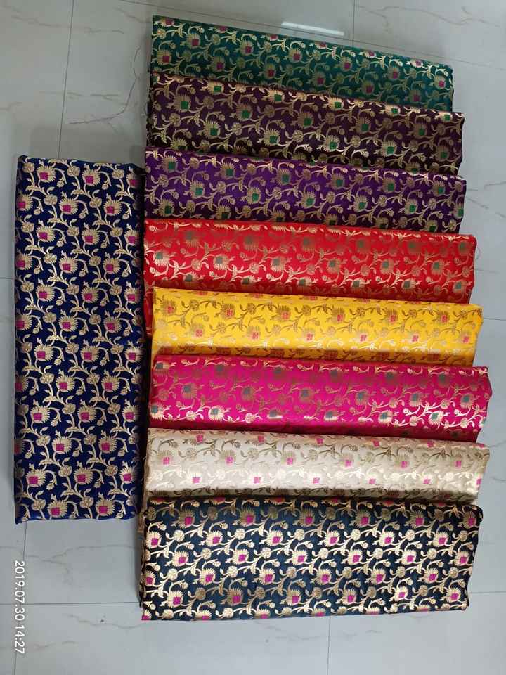 Custom Made Brocade Silk Fabrics in Traditional Indian and South East Asian Designs Ideal for Resale in Dark Bright Colours.