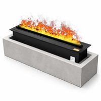 Cheminée électrique américaine 0.7 personnalisée avec foyer à flamme simulée intégré, meuble décoratif et chauffage intégré