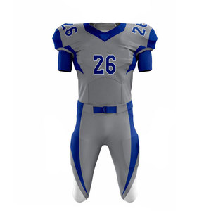 ชุดทีมอเมริกันฟุตบอลแขนสั้นผ้าโพลีเอสเตอร์ระบายอากาศได้ดีสี100% ตามสั่ง - Product Image 6