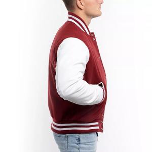 White Varsity Jacket for Men with <b>Quilted</b> Lining Custom Letterman Wool Blend Bomber College Style Winter Outerwear - Product Image 5