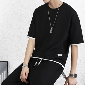 Conjunto de camisa doble de poliéster informal de verano para Hombre | Paquete de dos piezas para hombre con logotipo personalizado al por mayor | Transpirable de secado rápido de alta calidad - Product Image 1