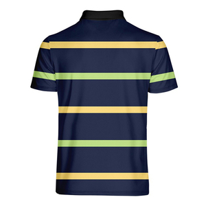 Polo de haute qualité pour hommes pour l'été décontracté à manches courtes anti-rides compressé en tissu tricoté pour la sublimation - Product Image 2