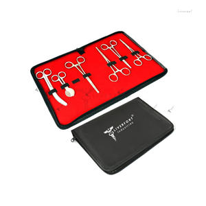 Kit de instrumentos quirúrgicos veterinarios de 7 piezas de calidad superior Autoclavable Durable Reutilizable Grado alemán Acero inoxidable Umbilical - Product Image 1