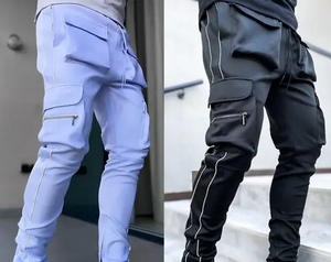 กางเกงจ็อกเกอร์ผู้ชายผ้าคอร์ดูรอยดีไซน์ล่าสุด ทรงลำลอง กันยับ น้ำหนักปานกลาง สวมใส่สบาย จากโรงงานโดยตรง - Product Image 3