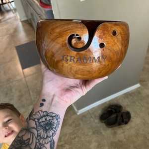 Cuenco de hilo de palisandro hecho a mano para tejer ganchillo cuenco de almacenamiento para bobinadora de hilo accesorios de gancho - Product Image 5