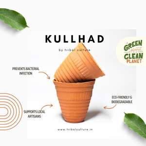 Koi Clay Tea Cup Desechable Drink-ware Taza de café Tradicional India Kullhad Cup - Product Image 3