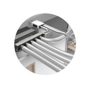 Plenum con conductos y unidad de control motorizada de persianas con WiFi de 2 zonas, interfaz Siemens flexible, conexión lateral VMC para sistemas HVAC - Product Image 2