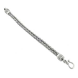 Bracelet en chaîne tressée en or 18 carats et argent 925 avec diamants pour femmes, à porter au quotidien, bracelets tennis, joncs, plaqué rhodium, motif floral - Product Image 1