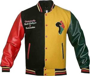 เสื้อแจ็คเก็ตเบสบอลทรงบอมเบอร์ผ้าวูลคุณภาพสูงสำหรับผู้ชาย ปรับแต่งได้ พร้อมเข็มขัดผ้าซาติน กันน้ำ ระบายอากาศ เป็นมิตรกับสิ่งแวดล้อม รับผลิตตามแบบ (OEM) สำหรับฤดูหนาว - Product Image 1