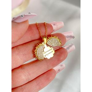 Collana da sole apribile in argento 925 Sterling