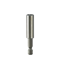 Porte-embouts de tournevis à queue hexagonale de 1/4 pouce, 60 mm, argenté, en acier super résistant avec revêtement TiAlN, fabriqué à Taïwan, boîte PP, personnalisable OEM/ODM