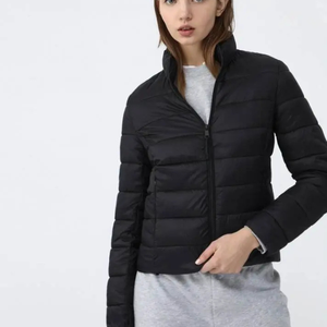 <b>Top</b> Selling Custom Coated Stand Collar Front Logo Hooded <b>Bubble</b> Autumn Shiny Men's Puffer Jacket - Product Image 2