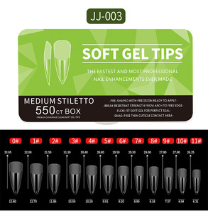 JIEYU <span class=keywords><strong>Faux</strong></span> <span class=keywords><strong>Ongles</strong></span> en Acrylique à <span class=keywords><strong>Coller</strong></span> Couverture Complète en <span class=keywords><strong>Gel</strong></span> pour Usage Domestique ou Professionnel en Salon - Product Image 1