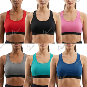 Sujetador Deportivo Ecológico Hecho a Medida para Mujer, Talla Grande, Transpirable, de Malla, Soporte Medio, Opción Frontal, Top Deportivo Personalizado - Product Image 2