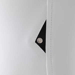 Culotte d'équitation pour femme taille haute à fermeture boutonnée, longueur intégrale, en tricot Spandex Nylon extensible dans les quatre sens, couleur unie blanc noir, avec ourlet inférieur - Product Image 3
