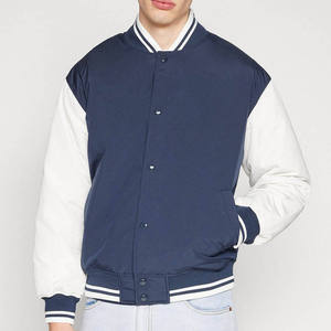 Wholesale Custom Logo Winter Front Wool <b>Varsity</b> <b>Jacket</b> <b>Men</b> Zipper Closure Button Pockets Letterman College Baseball <b>Bomber</b> - Product Image 1