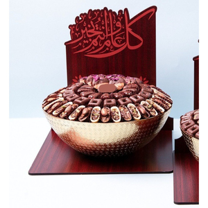 Bol à chocolat en métal argenté de la meilleure qualité fait à la main bol de service à chocolat au design vintage porte-dessert et plateau prix d'usine - Product Image 5