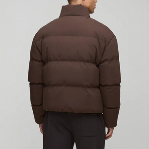 Blouson matelassé en coton sur mesure de qualité supérieure pour homme – Chaud, décontracté, style streetwear, coupe ample, col montant, fermeture frontale - Product Image 5