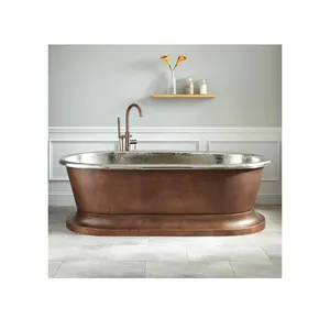 Diseño atractivo Bañera de metal niquelado y cobre de color de tono dual de la más alta calidad Diseño tradicional - Product Image 1