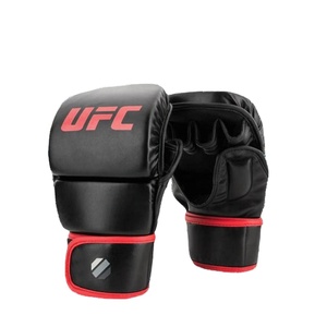Gants de boxe MMA en cuir PU respirant et imperméable avec logo imprimé en sérigraphie personnalisé, à lacets, pour l'entraînement professionnel en salle de sport - Product Image 1