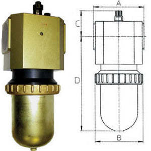 Elemento de Filtro de Aire de Precisión 3471GT 2, Lubricador de Aire Comprimido de Metal, hasta 25 Bares, Pieza y Tubería de Aluminio - Product Image 1