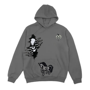 Sudadera con capucha informal para hombre de alta calidad OEM y ODM, forro polar de mezcla de algodón pesado con parche bordado personalizado - Product Image 2